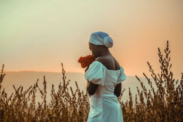 Lady with a Flower