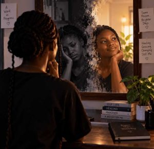 Messy Middle poem by Lucky Kagezi about healing and self-growth