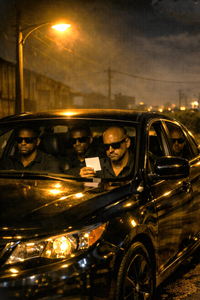 The black car