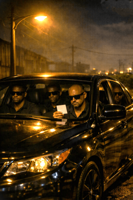 The black car